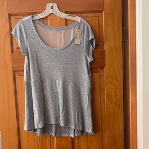 American Eagle AE Women's Soft Silver Gray Sparkly Tee Top Size M New with Tag